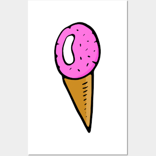 Ice Cream Doodle Art Posters and Art